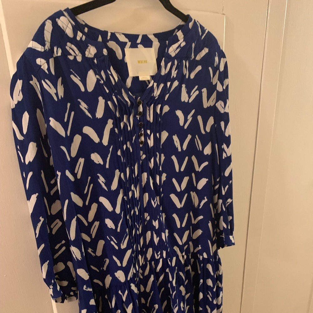Drop waist patterned dress